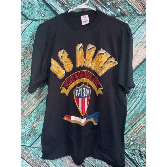 Vintage 90’s Jostens Army Scud Busters Patriot Tee Men’s Size L Desert Storm 🍃 - Picture 1 of 12